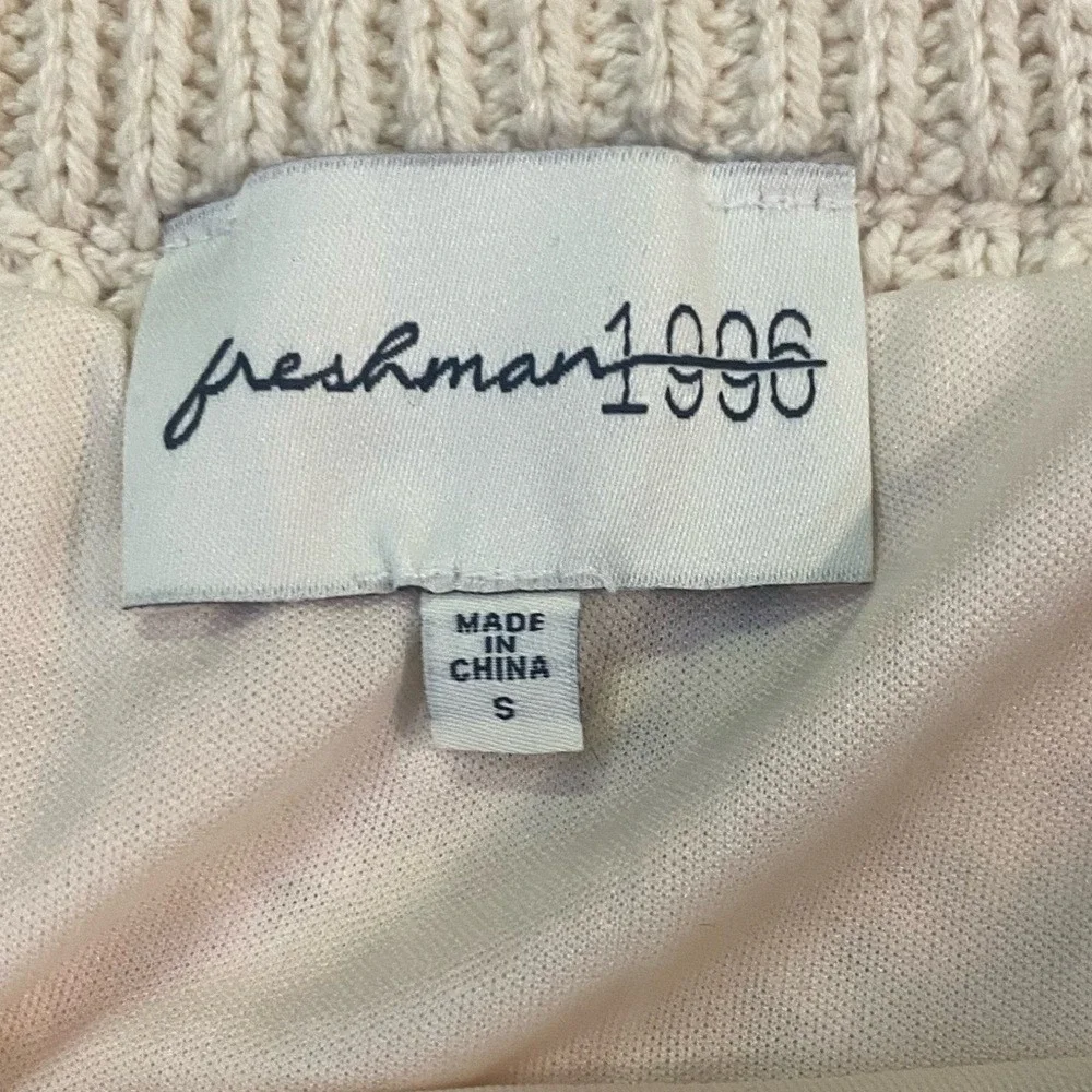 Freshman 1996 Crochet Mini Skirt, Striped Chevron Pattern, Cotton Blend, Small‎